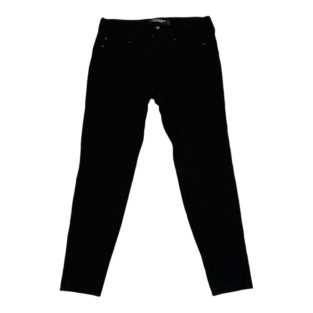 Liverpool Black Slim-Fit Stretch Pants Size 26
